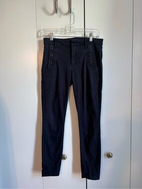 LOFT Dark Navy Straight-Leg Pants